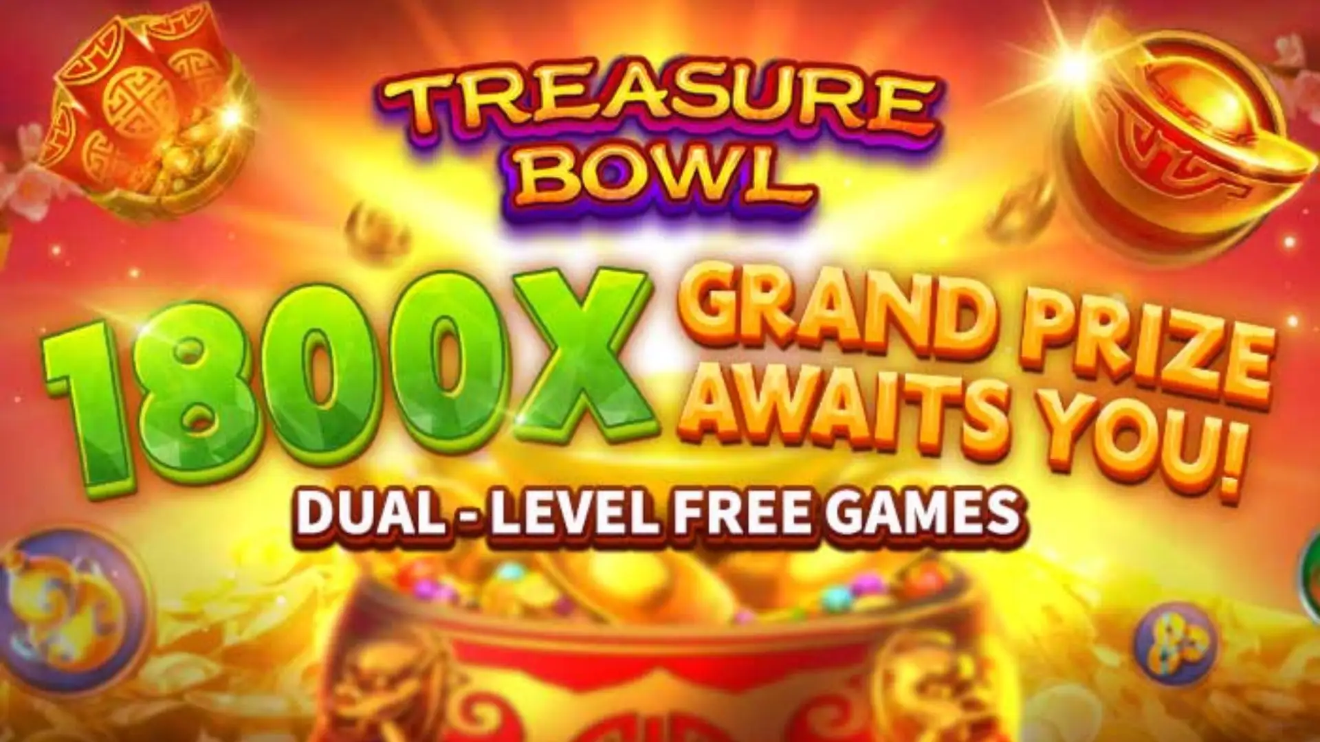 Multiplicadores Treasure Bowl 211br - 7777x Máximo com Tigela Dourada